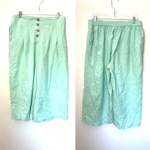 Mint Green Wide-Leg Pants